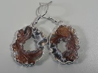 Oco Geode Earrings Silver